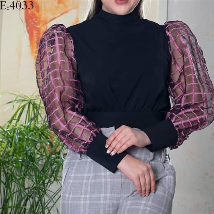 شومیز استین گیپور کراپ